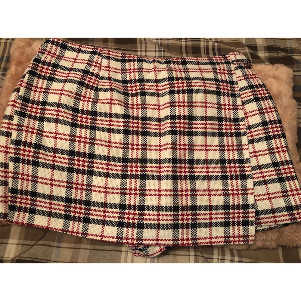 Red, Black and Beige Skort